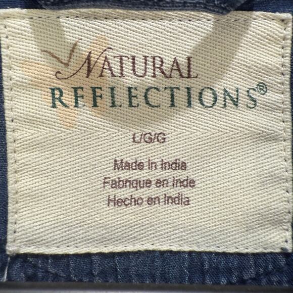 Natural Reflections Chambray Jean Jacket Women's Large Blue 100% Cotton - Picture 4 of 13